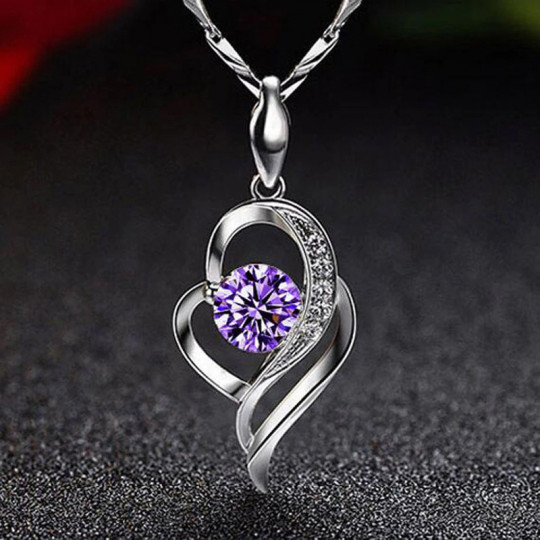 Collier Twist coeur en argent plaqué 925 - collier amour